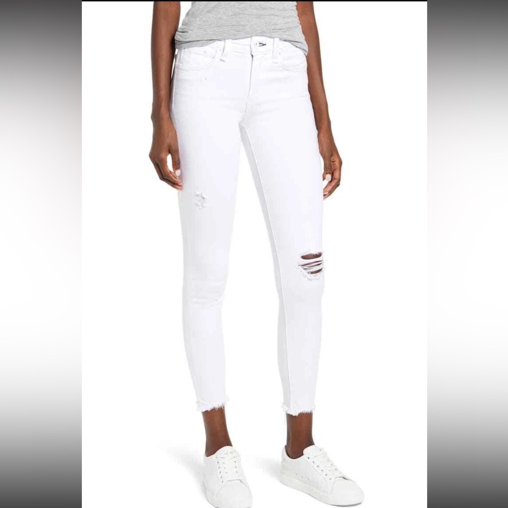 NWT Rag & Bone White Distressed Cate Midrise Ankle Skinny Jeans size 25 - Picture 2 of 7